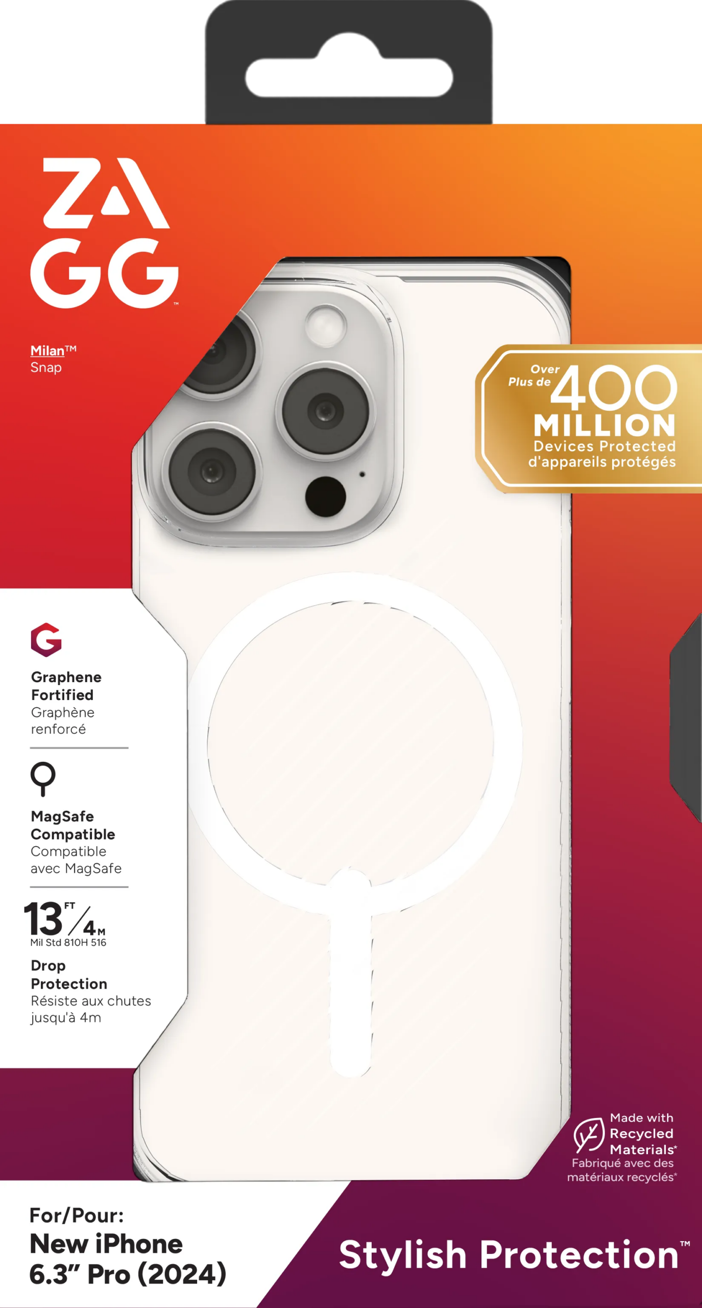ZAGG Cases Luxe Snap Apple iP16 Pro Clear
