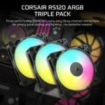 Corsair RS120 120mm ARGB Case Fan Triple Pack Black - Image 8