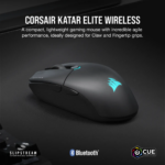 Corsair KATAR ELITE Wireless Ultra-Light Gaming Mouse; 26000 DPI; Black. - Image 25