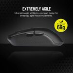 Corsair KATAR ELITE Wireless Ultra-Light Gaming Mouse; 26000 DPI; Black.
