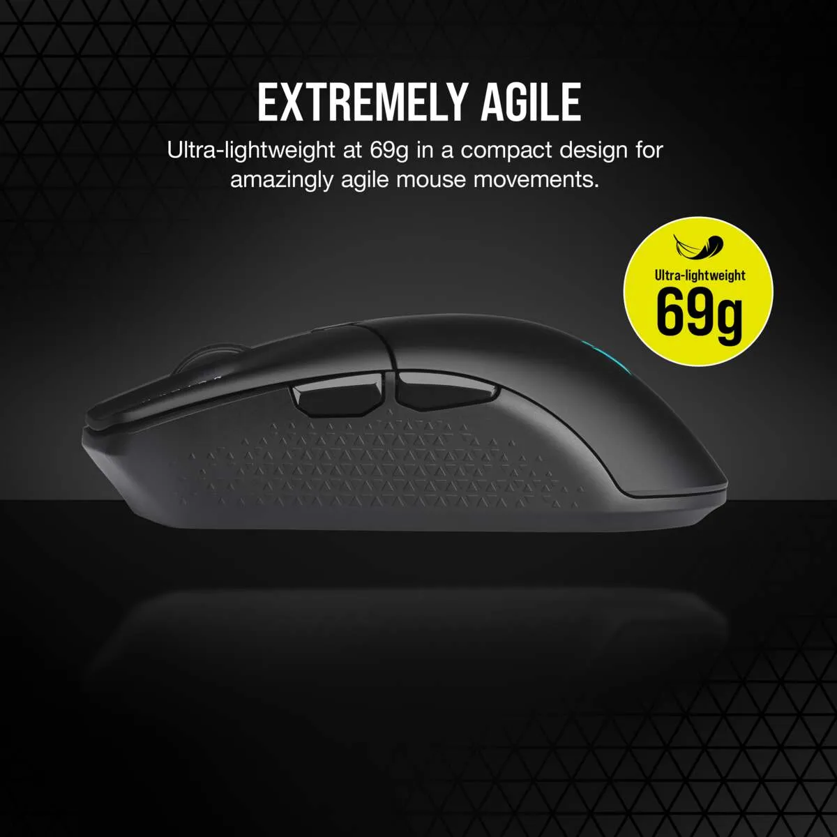 108043331_2757945661 Corsair KATAR ELITE Wireless Ultra-Light Gaming Mouse; 26000 DPI; Black. - Image 1