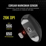 Corsair KATAR ELITE Wireless Ultra-Light Gaming Mouse; 26000 DPI; Black. - Image 2