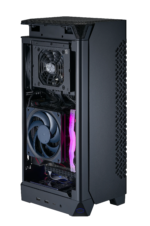 Cooler Master Case NCORE 100 AIR Mini ITX Aluminum Side Panel, 2x USB 3.2 Gen 1 Type-A, 1x USB 3.2 Gen 2x2 Type-C, 1x Audio Combo (Audio In / Out 3.5mm) Pre-installed Fan(s) - Top 120mm CS120 PWM Fan (max. 1200 RPM), Pre-installed Fan(s) - Rear 120mm CS120 PWM Fan (max. 1200 RPM), USB Type-C, 2 Year Warranty Colour: Black - Image 5