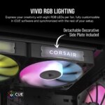 Corsair RX120 120mm iCUE LINK ARGB Case Fan Triple Pack Black - Image 10