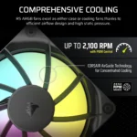 Corsair RS120 120mm ARGB Case Fan Triple Pack Black - Image 5