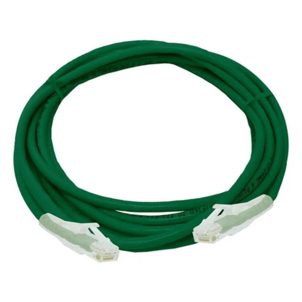 1_1_f3ae Datanet CAT6 BC Patch Lead 50U 3M Green Cable - Image 1