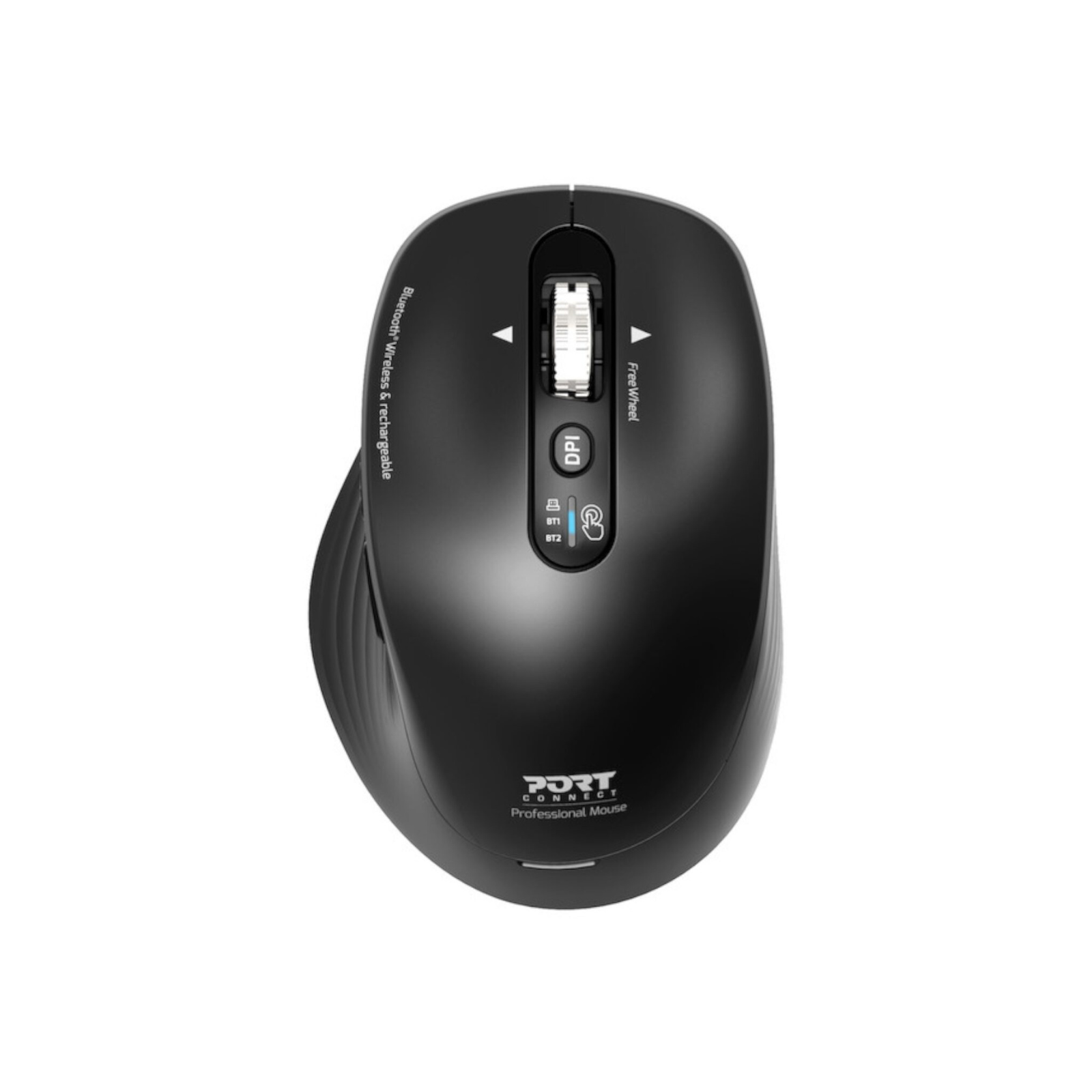 1_d87c Port Mouse Business Rechargable BT & RF Black 3 Year Warranty - Image 1