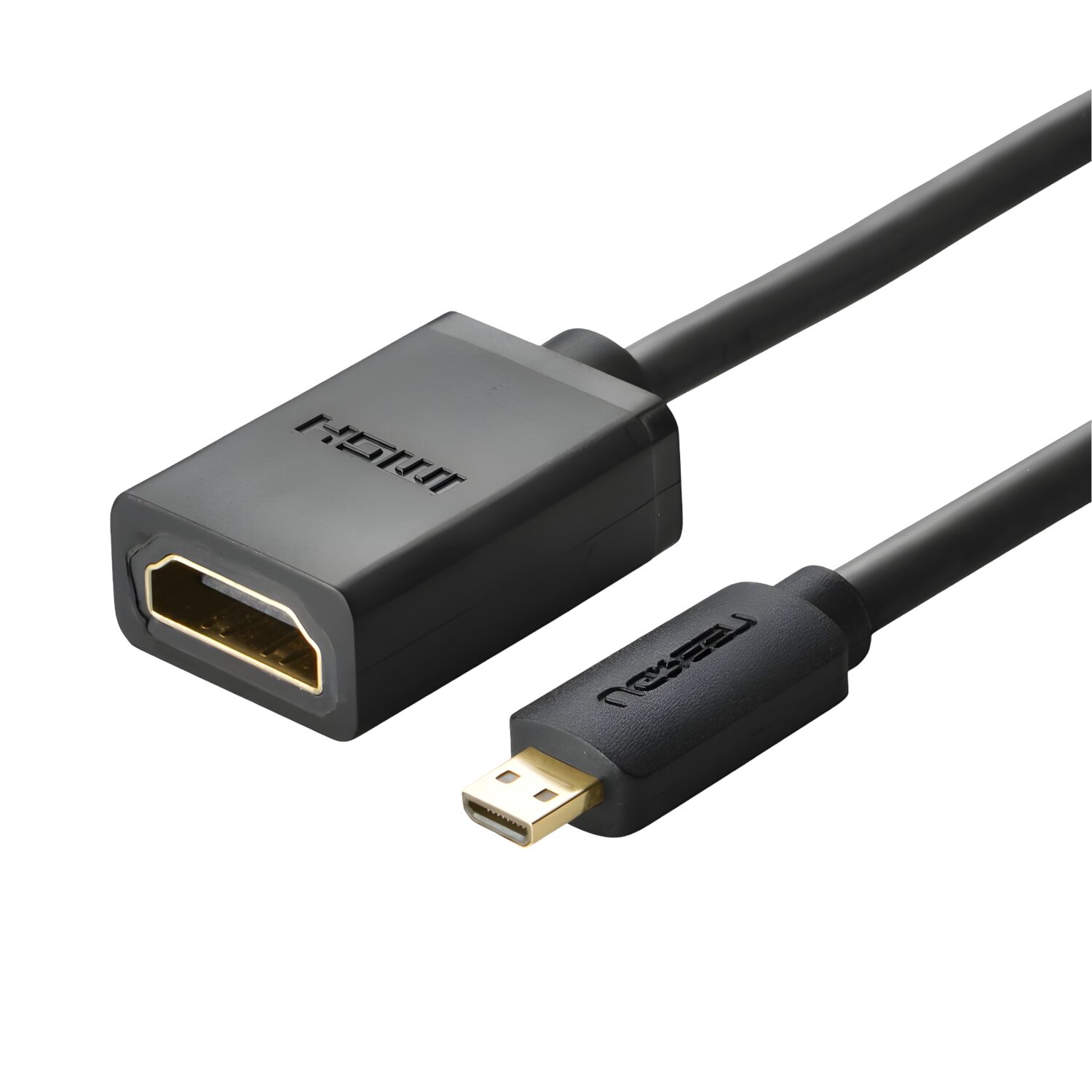 20134-20134-wr-01 UGREEN Micro HDMI Male to HDMI Female Adapter Cable 22cm(Black) - Image 1
