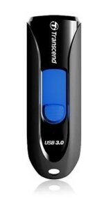 TRANSCEND 16GB JF790 USB3.1 GEN 1 CAPLESS FLASH DRIVE - BLACK AND BLUE - Image 3