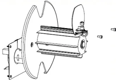 25021207-9244 Kit; Media Rewind Spindle with Motor and PCB; ZT410; ZT411 - Image 1