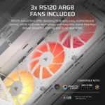 CORSAIR 3200D RS ARGB Mid-Tower PC Case, White - Image 3