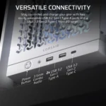 Corsair FRAME 4000D RS E-ATX | ATX | MATX | ITX ARGB Mid Tower Gaming Chassis - White - Image 3