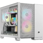 Corsair 2500D AIRFLOW Micro ATX Dual Chamber PC Case 2x 2.5" Drive Bays, 2x 3.5" Drive Bays Fan layout: Front 2x 120mm, 2x 140mm, Top 3x 120mm/2x 140mm, Side 2x 120mm, Rear 1x 120mm, Bottom 3x 120mm; 2x 140mm 2x USB 3.2 Gen1 Type-A, 1x USB 3.2 Gen2 Type-C Colour: White Mini-ITX, Micro-ATX - Image 11