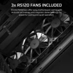3200D RS Mid-Tower PC Case 1x 3.5" hard drive or 2x 2.5" SSDs Fan layout: Front: 3x 120mm, 2x 140mm (3x RS120 Fans Included), Top: 3x 120mm, 2x 140mm, PSU Shroud: 2x 120mm, Rear: 1x 120mm USB 2.0 Type-A (x1), USB 3.2 Gen2 Type-C (x1), Headphone/Microphone (x1) Mini-ITX, Micro-ATX, ATX Colour: Smoke - Image 9