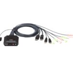 Aten USB 2-Port DisplayPort Cable With Remote Port Selector KVM Switch