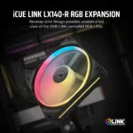 CORSAIR LX-R RGB Series; iCUE LINK LX140-R RGB; 140mm RGB Fan; Single Fan. - Image 6