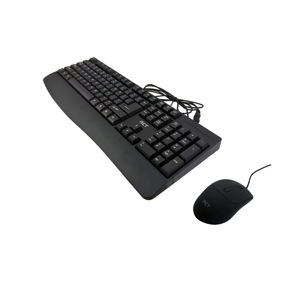RCT Wired USB Keyboard & Mouse Combo | 104-Key Membrane Keyboard | AI Tool Key | Optical Mouse; 1000-3200 DPI
