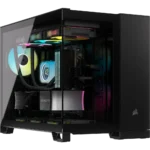 Corsair 2500X Micro ATX Dual Chamber PC Case 2x 2.5" Drive Bays, 2x 3.5" Fan layout: Top 3x 120mm ,2x 140mm, Side 2x 120mm, Bottom 3x 120mm; 2x 140mm, Rear 1x 120mm 2x USB 3.2 Type-A (Gen1), 1x USB 3.2 Type C (Gen2) Mini-ITX, Micro-ATX Colour: Black
