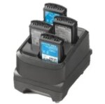 MC3300 / MC3300x / MC3300ax; MC3400 / MC3450 Four-slot battery charger. Sold separately: Power Supply (PWR-BGA12V50W0WW), DC cable (CBL-DC-388A1-01), and country-specific AC line cord. - Image 2