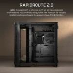 AIR 5400 RS-R ARGB Triple Chamber Mid-Tower PC Case 2x 2.5" , 1x 3.5" Drive Bays Fan layout: Front: 3x120mm, Rear 1x 120mm, Bottom: 3x 120mm (Incl), Top 3x120mm (1x) USB 3.2 Gen 2x2 Type-C, (2x) USB 3.2 Gen 1 Type-C, (1x) Audio in/out Mini-ITX, Micro-ATX, ATX, E-ATX Colour: Black - Image 3