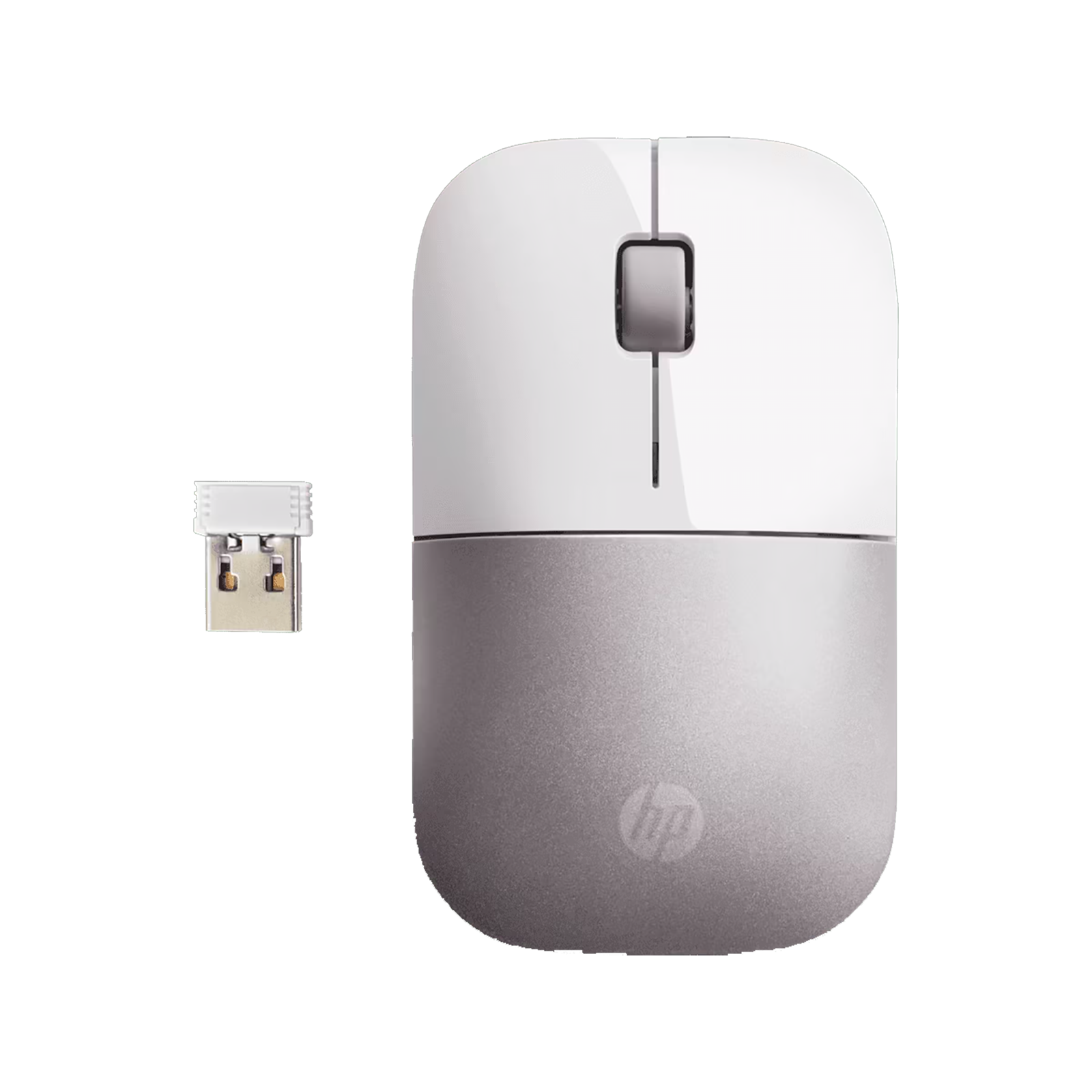 4VY82AA_1_f67c HP Z3700 Dual Wireless White Pink Mouse - Image 1