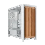 Corsair FRAME 4000D RS Wood Modular High Airflow Mid-Tower PC Case, 4x 2.5" Drive Bays, 2x 3.5" Drive Bays Fan layout: Front 3x 120mm/2x 140mm/2x 200mm, Top 3x 120mm/2x 140mm, Rear 1x 120mm/140mm, Side 3x 120mm, 2x 140mm, PSU Shroud: 2x 120mm. 3x RS Fans Included 2x USB 3.2 Gen1 Type-A, 1x USB 3.2 Gen2 Type-C Colour: White & Oak Mini-ITX, Micro-ATX, ATX, EATX - Image 4