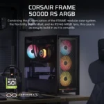 Corsair FRAME 5000D RS ARGB E-ATX | ATX | MATX | ITX Mid Tower Gaming Chassis - Black - Image 7