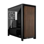 Corsair FRAME 4000D RS Wood Modular High Airflow Mid-Tower PC Case, 4x 2.5" Drive Bays, 2x 3.5" Drive Bays Fan layout: Front 3x 120mm/2x 140mm/2x 200mm, Top 3x 120mm/2x 140mm, Rear 1x 120mm/140mm, Side 3x 120mm, 2x 140mm, PSU Shroud: 2x 120mm. 3x RS Fans Included 2x USB 3.2 Gen1 Type-A, 1x USB 3.2 Gen2 Type-C Colour: Black & Walnut Mini-ITX, Micro-ATX, ATX, EATX - Image 4