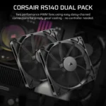 Corsair RS140 140mm PWM Fans Dual Pack - Image 4