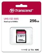 TRANSCEND 300S 256GB UHS-1 CLASS 10 U1 U3 V30 SDXC CARD 3D NAND - Image 2