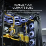 CORSAIR 9000D RGB AIRFLOW Super Full-Tower PC Case 2x 3.5" HDDs and up to 6x 2.5" SSD Fan layout: Front: 8x 120mm, 3x 140mm, 2x 200mm, Top: 8x 120mm, 3x 140mm, 2x 200mm, Rear: 2x 120mm, 1x 140mm, Side: 3x 120mm (No fans Incl) (2x) USB 3.2 Gen 2 Type C, (4x) USB 3.2 Gen 1 Type A, (1x) Audio in/out Mini-ITX, Micro-ATX, ATX, E-ATX, SSI-EE Colour: Black - Image 2