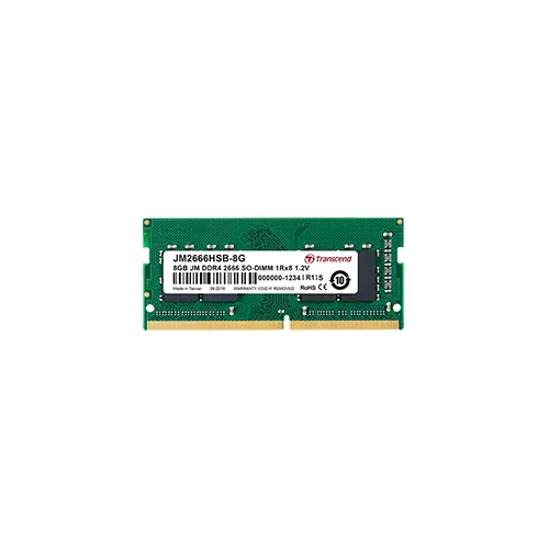 62202486_3079228854 TRANSCEND JET MEMORY 8GB DDR4 2666MHZ SO-DIMM 1RX8 1GX8 CL19 1.2V - Image 1