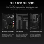 Corsair 3500X RS-R E-ATX | ATX | MATX | ITX ARGB Mid Tower Gaming Chassis - Black