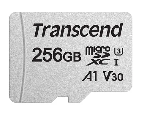 67105056_2180186148 TRANSCEND 256GB MICRO SDXC C 10 UHS-I U1/U3 V30 A1 WITH SD ADAPTOR - Image 1