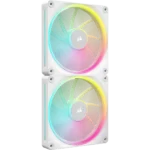 Corsair LX RGB Series; iCUE LINK LX140 RGB White; 140mm Fan; Dual Pack; iCUE LINK System Hub Included - Image 3