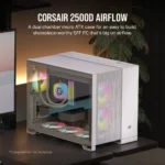 Corsair 2500D AIRFLOW Micro ATX Dual Chamber PC Case 2x 2.5" Drive Bays, 2x 3.5" Drive Bays Fan layout: Front 2x 120mm, 2x 140mm, Top 3x 120mm/2x 140mm, Side 2x 120mm, Rear 1x 120mm, Bottom 3x 120mm; 2x 140mm 2x USB 3.2 Gen1 Type-A, 1x USB 3.2 Gen2 Type-C Colour: White Mini-ITX, Micro-ATX - Image 7