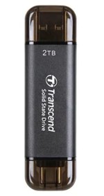 TRANSCEND 2 TB ESD310C USB3.2 TYPE A & C (USB 10Gbps) OTG COMPACT PORTABLE SSD - Read 1050MB/s Write 950 MB/s - Black - Image 4