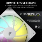 Corsair RS140 ARGB 140mm PWM Fans Dual Pack – White - Image 3