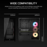 Corsair 3500X RS-R E-ATX | ATX | MATX | ITX ARGB Mid Tower Gaming Chassis - Black - Image 14