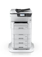 Epson WorkForce Pro WF-C878RDWF Colour A3 MFP; 35ppm Mono 35ppm Colour (ISO 25ppm Mono, 24ppm Colour) A3 Print Scan copy Fax USB/USBHost Auto Duplex Wi-Fi/Wi-FiDirect Ethernet. First Page Out: Mono 6 seconds Colour 6.5 seconds, Max Printing Volume 75k p/M, Recommended Printing Volume 10k p/M, Compatible Paper Weight 64 g/m² - 300 g/m², Max Paper Input 1835 DOES NOT USE XXL INKS. Warranty 1 year on-site Consumables: C13T05A100 XL Black, C13T05A200 XL Cyan, C13T05A300 XL Magenta, C13T05A400 XL Yellow, C13T671400 Maintenance Box - NO INKS INCLUDED - Image 7