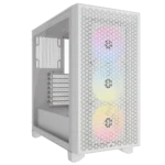 Corsair 3000D RGB AIRFLOW Mid-Tower PC Case 2x 2.5" Drive Bays, 2x 3.5" Drive Bays Fan layout: Front 3x 120mm/2x 140mm, Top 3x 120mm/2x 140mm, Rear 1x 120mm - 3x AR120 RGB Included 2x USB 3.0 Colour: White Mini-ITX, Micro-ATX, ATX - Image 14