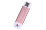 TRANSCEND 1 TB ESD310P USB3.2 TYPE A & C (USB 10Gbps) OTG COMPACT PORTABLE SSD - Read 1050MB/s Write 950 MB/s - Pink - Image 4