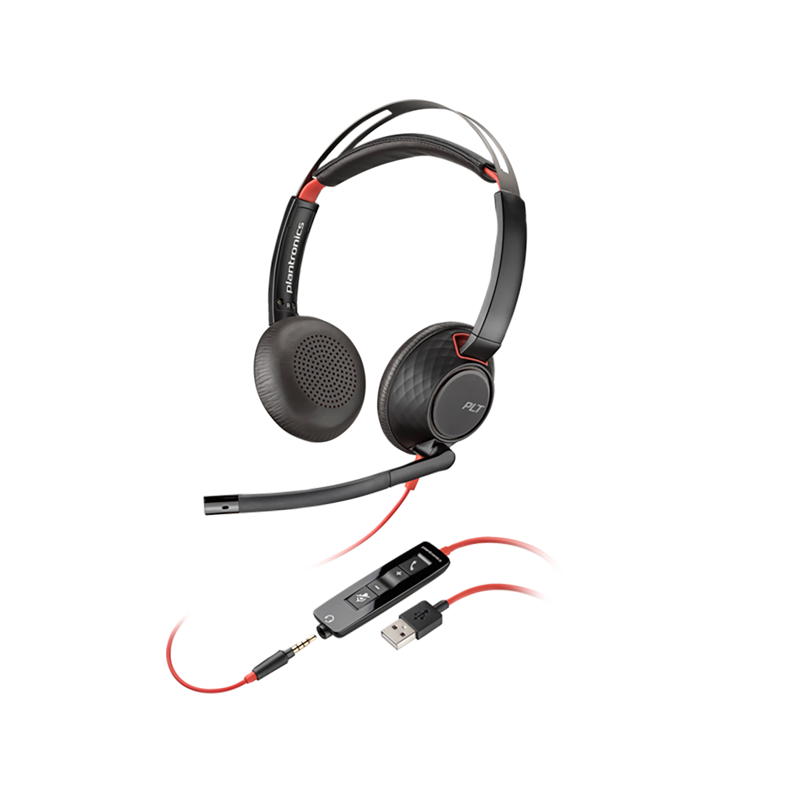 80R97A6_1_284f Poly Blackwire 3320 Stereo Microsoft Teams Certified USB-C Headset +USB-C/A Adapter - Image 1