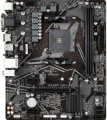 GIGABYTE A520M S2H - AMD A520 Chipset: Socket AM4, Supports 3rd Gen AMD Ryzen™ Processors Memory : 2x Dual Channel DDR4 DIMM Slots (64GB Max / 5000MHz Supported Expansion Slots : 1x PCI-Express 3.0 (x16 Speed), 2x PCI-Express 3.0 (x1 Speed) Storage and USB : 4x SATA 3 (6 Gb/s), 1x M.2 Socket 3 Connector, 6 x USB 3.2 Gen 1 (4x Back, 2x Cable), 4x USB 2.0 (2x Back, 2xCable) Misc. : 7.1 Channel High Definition Audio, 1x Realtek GBE Lan (10/100/1000) Rear IO Panel Display Ports Available: 1x DP, 1x DVI-D, 1x HDMI - Image 3