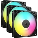 Corsair RS120 120mm ARGB Case Fan Triple Pack Black