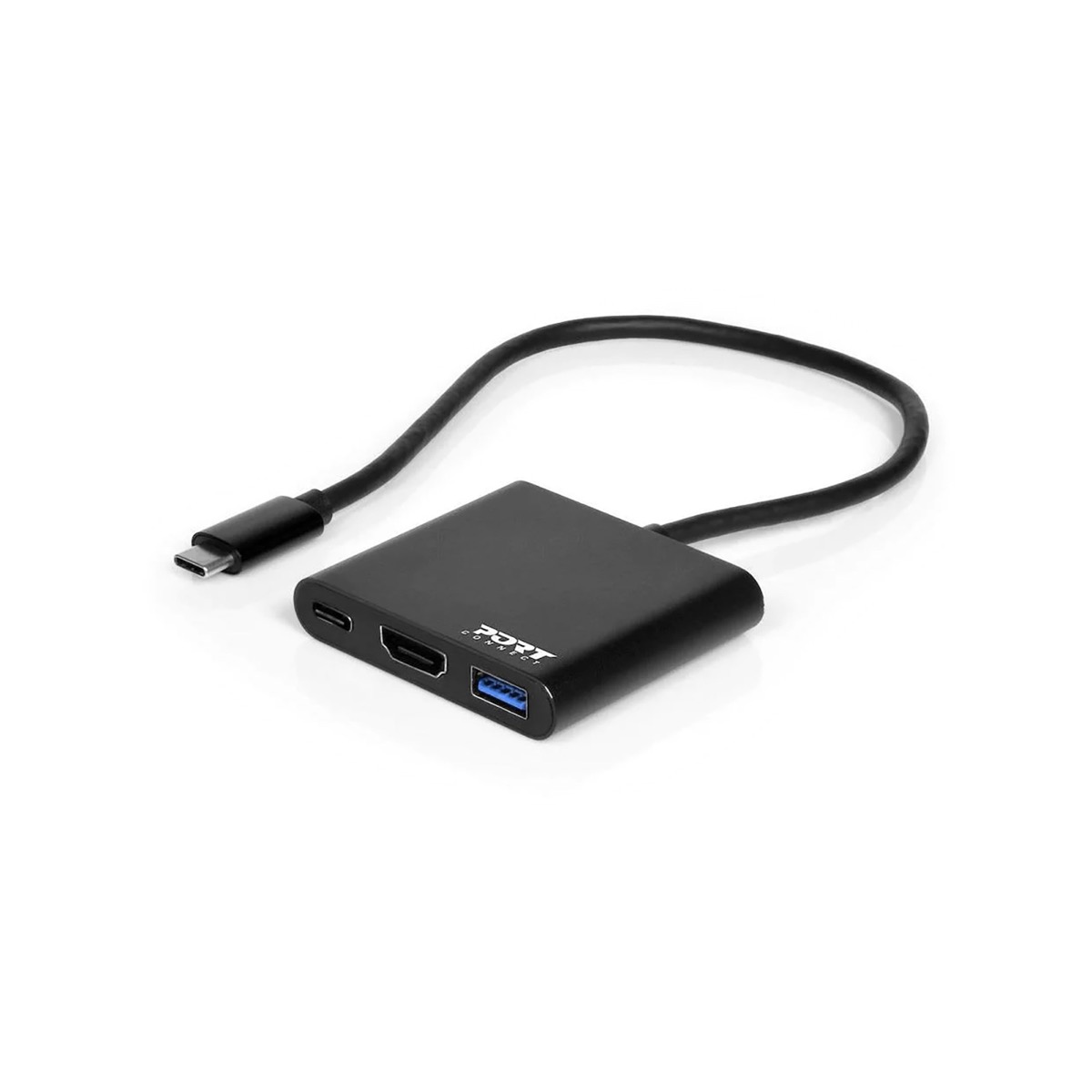 900140_0708 Port USB Type-C to 1 x HDMI|1 x USB3.0|1 x Type-C 60W PD Dock - Black - Image 1