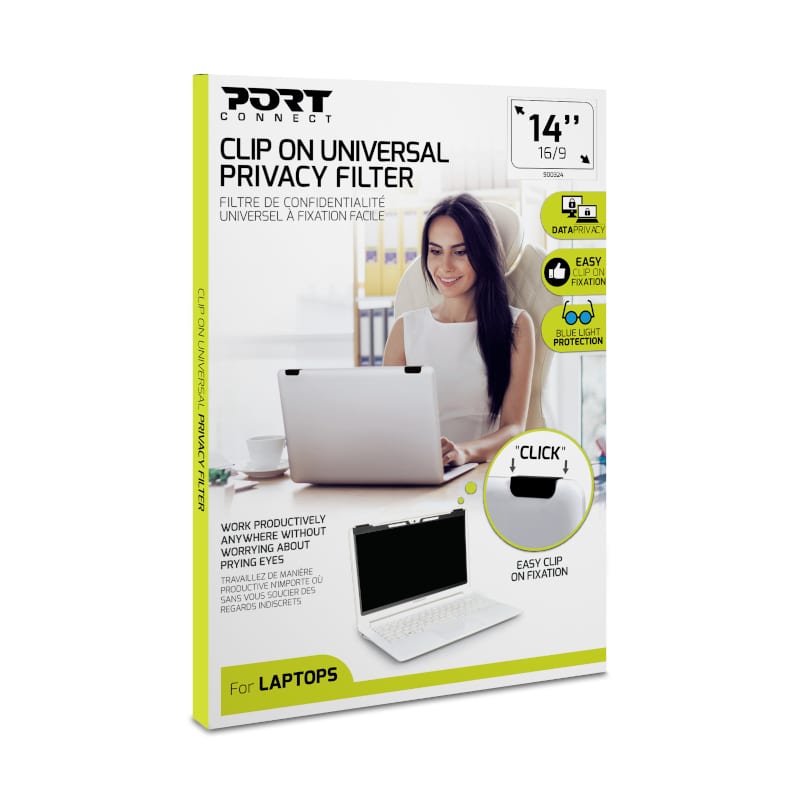 900324_wr_01 Port Connect 2D Clip On Universal Privacy Filter 14" - Image 1