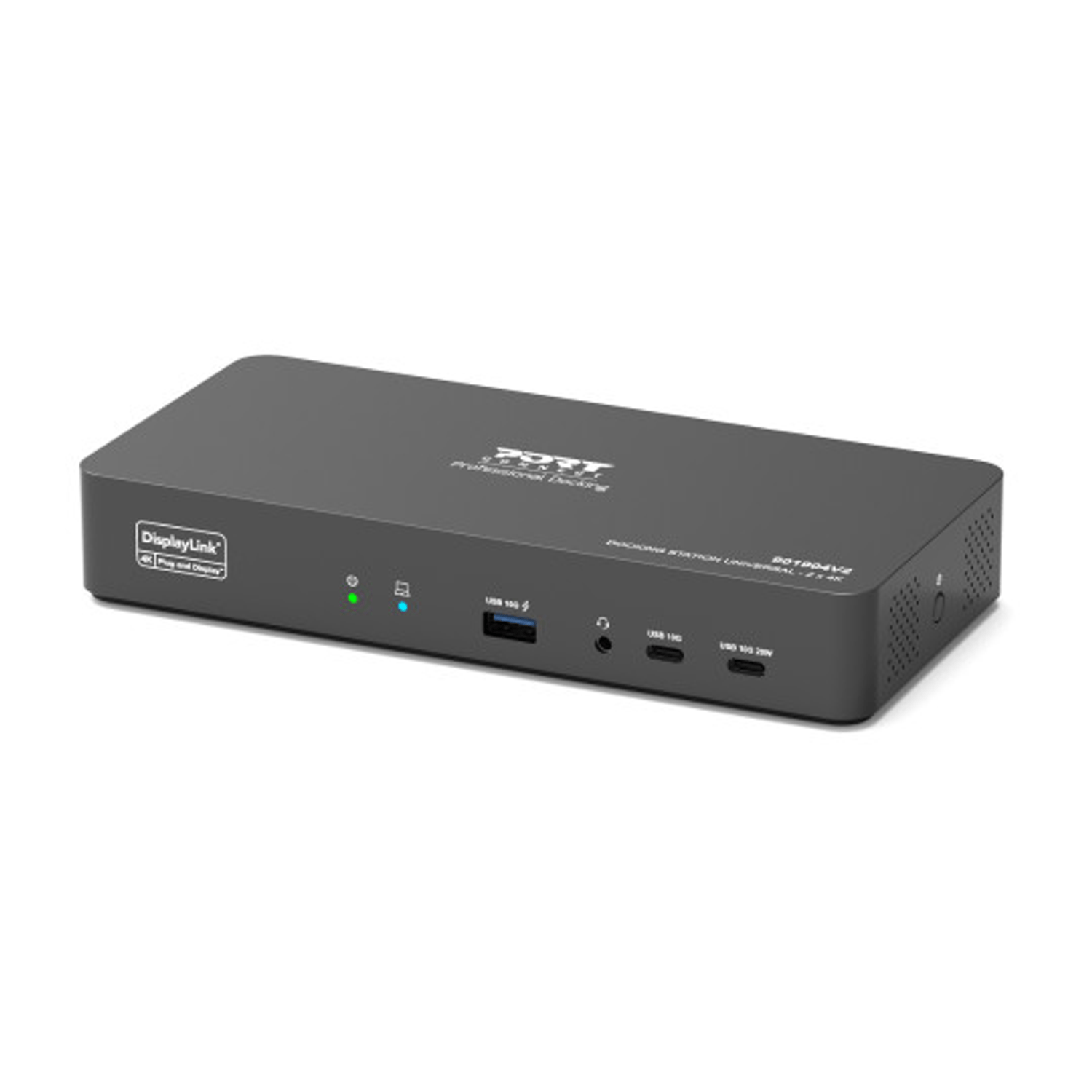 901904V2EU_PORT2_x_4K_USB-C_desktop_docking_station_wr_03 PORT DOCK TYPEC UNIVERSAL 2x4K - 2xHDMI+2xDP - Image 1