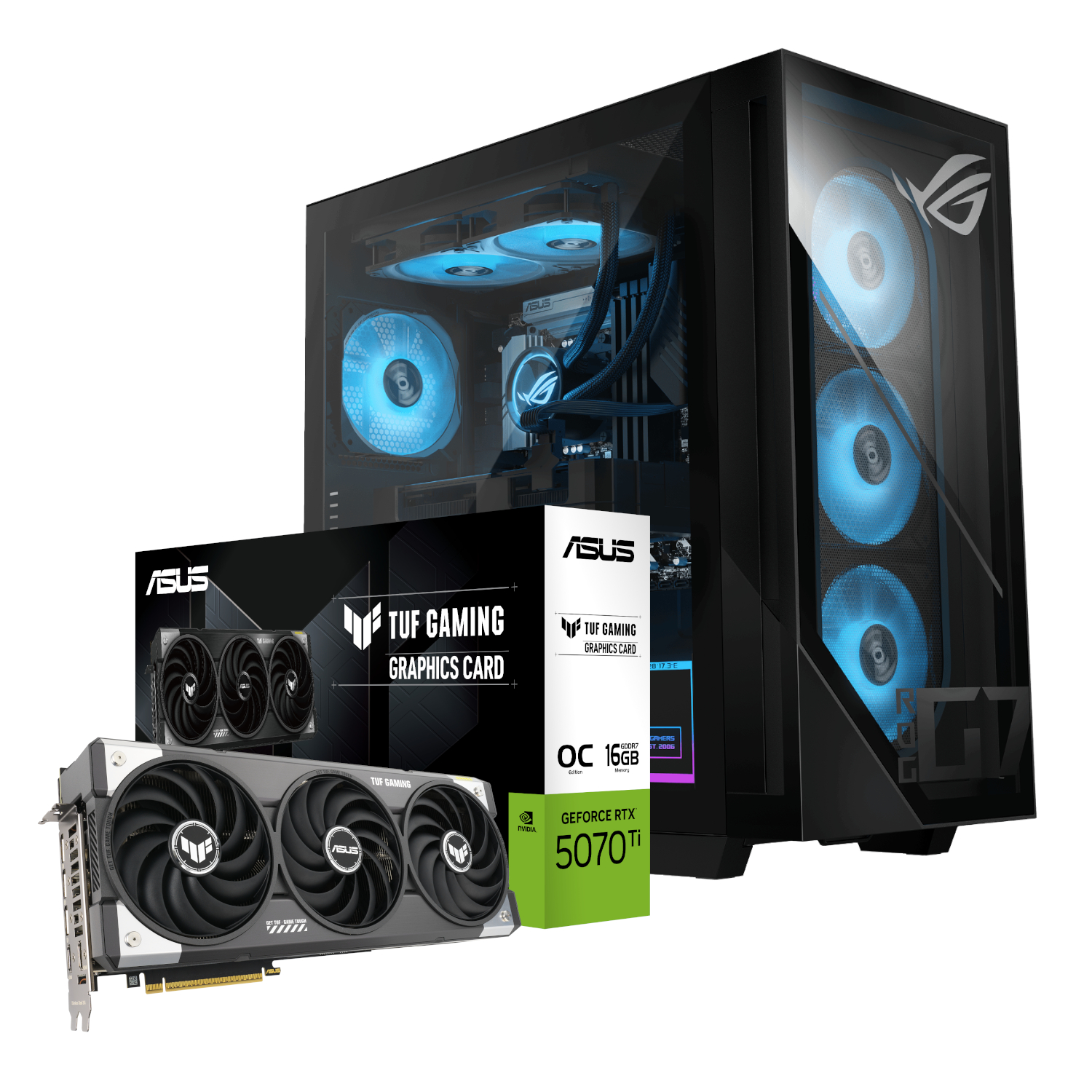 90PF0561-M02JV0-TRTX5070T_Asus-ROG-G700-Intel-Core-Ultra-5-Windows-11-Home-PC-RTX-5070-TI-TUF-16GB-DDR5-1TB-NVMe-–-Black_wr_01a ASUS ROG G700 (2025) | Intel® Core™ Ultra 5 | 16GB DDR5 U-DIMM | 1TB M.2 2280 NVMe™ PCIe® 4.0 SSD | ASUS GF RTX 5070TI TUF Gaming Graphics | Windows 11 Home PC - Image 1