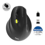 Port Mouse Ergo Rechargable BT & RF Left Black 2 Year Warranty - Image 2